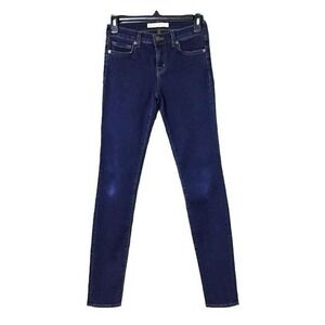J Brand Womens‎ Low Rise Skinny Leg Jeans Size 24 Dark Wash Blue Denim